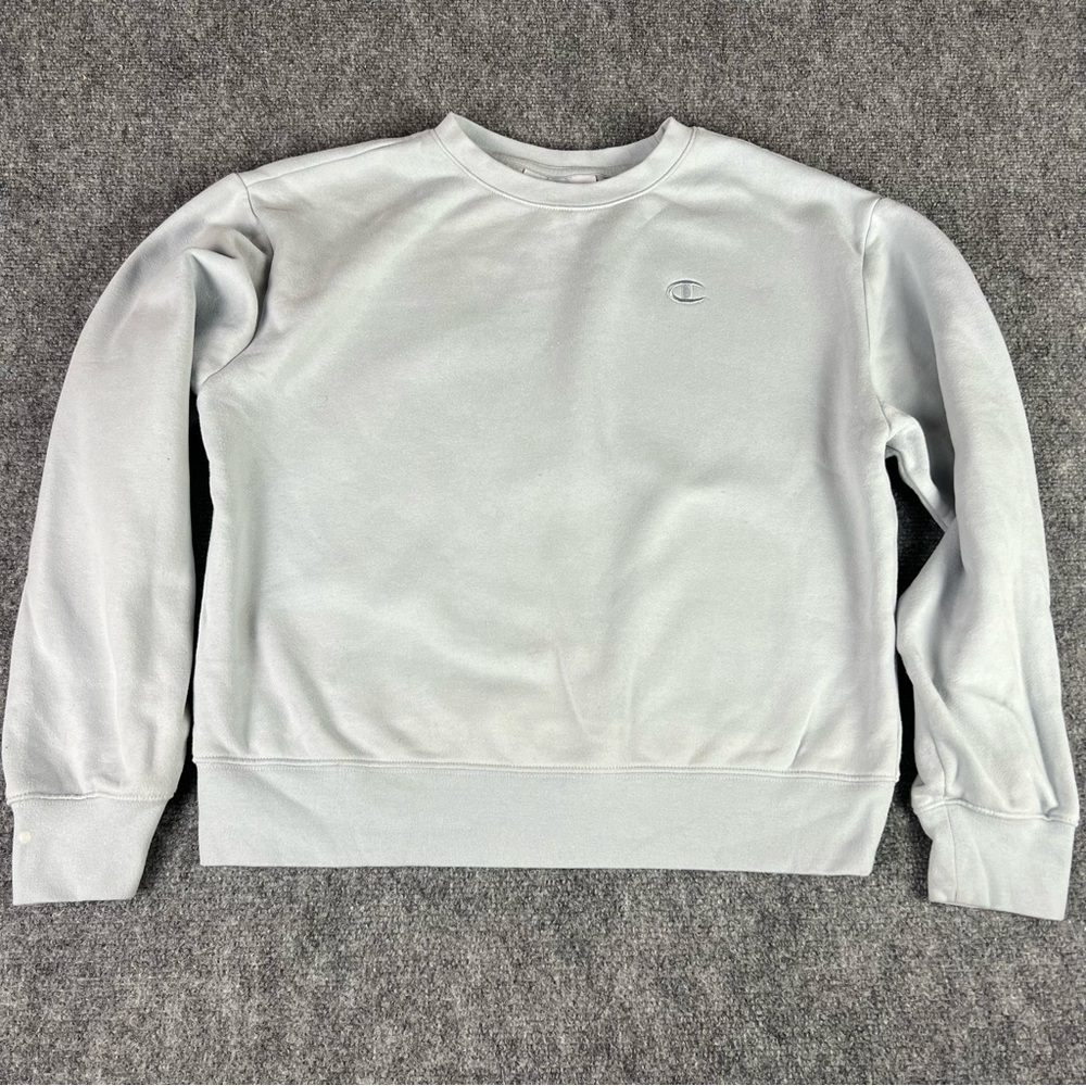 Champion Blue Fleece Crewneck Sweatshirt Small